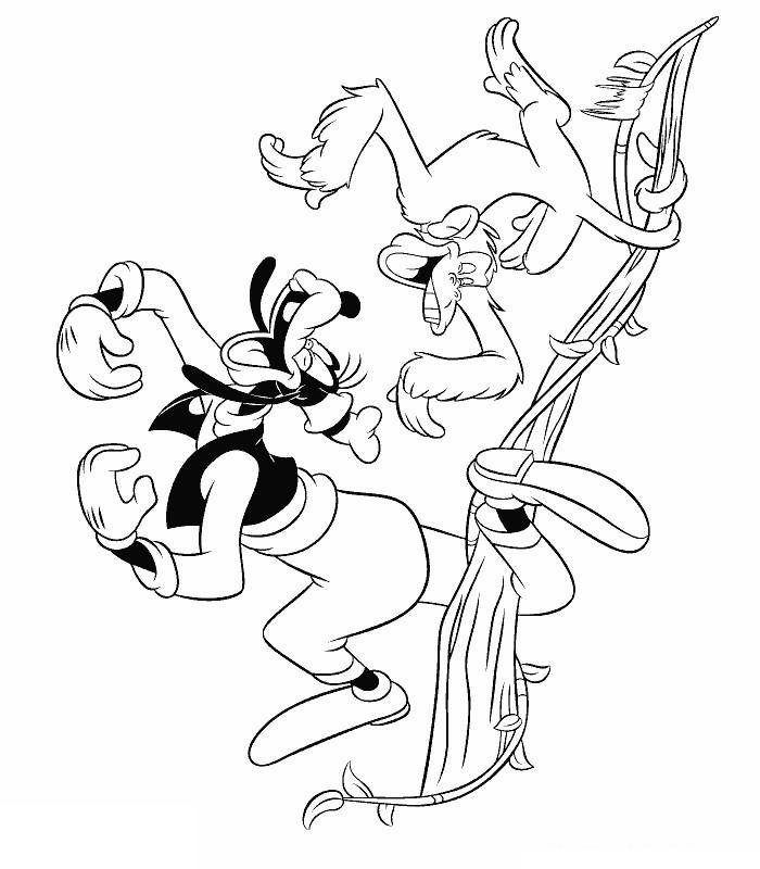 coloriage dingo fait le singe